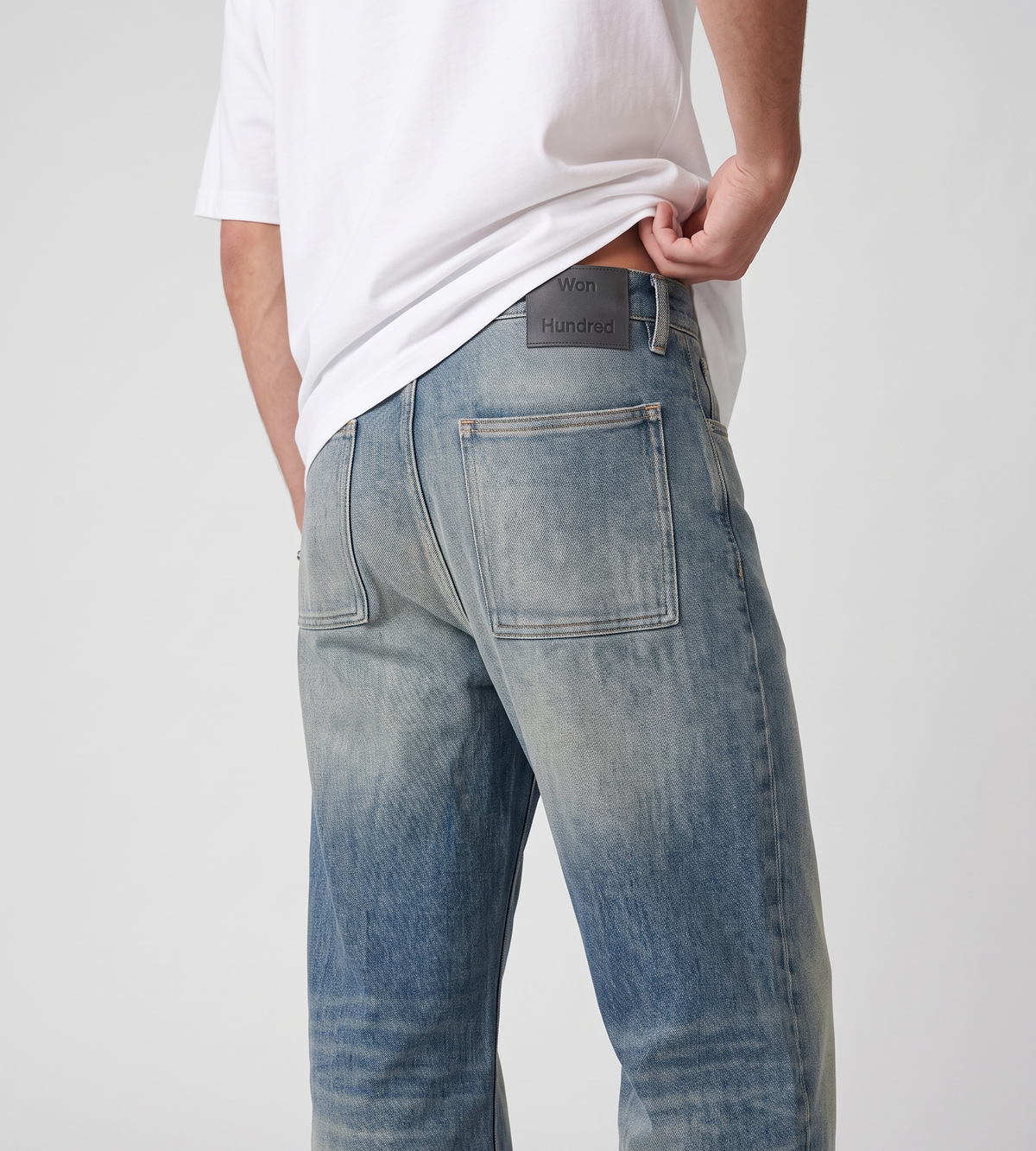 Won Hundred Case Denim Pants Sticky Blue