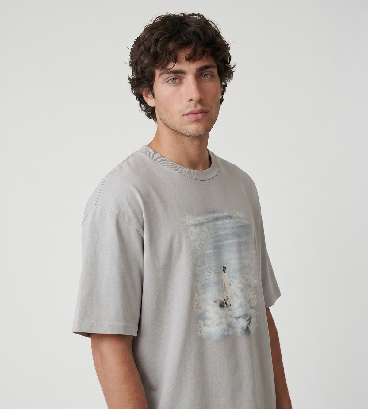 Won Hundred Houston Sky Walk T-Shirt M Titanium Grey