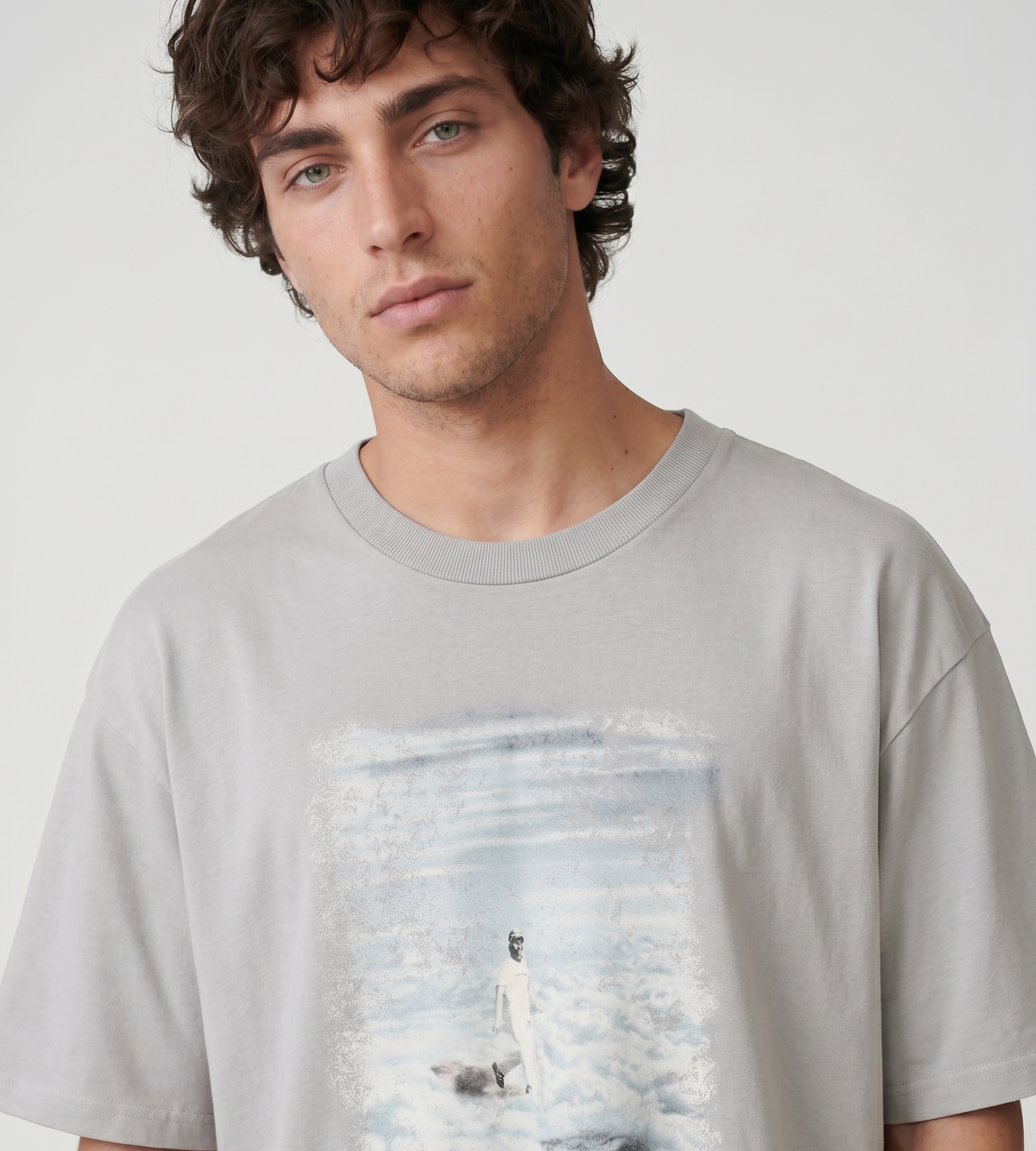 Won Hundred Houston Sky Walk T-Shirt M Titanium Grey