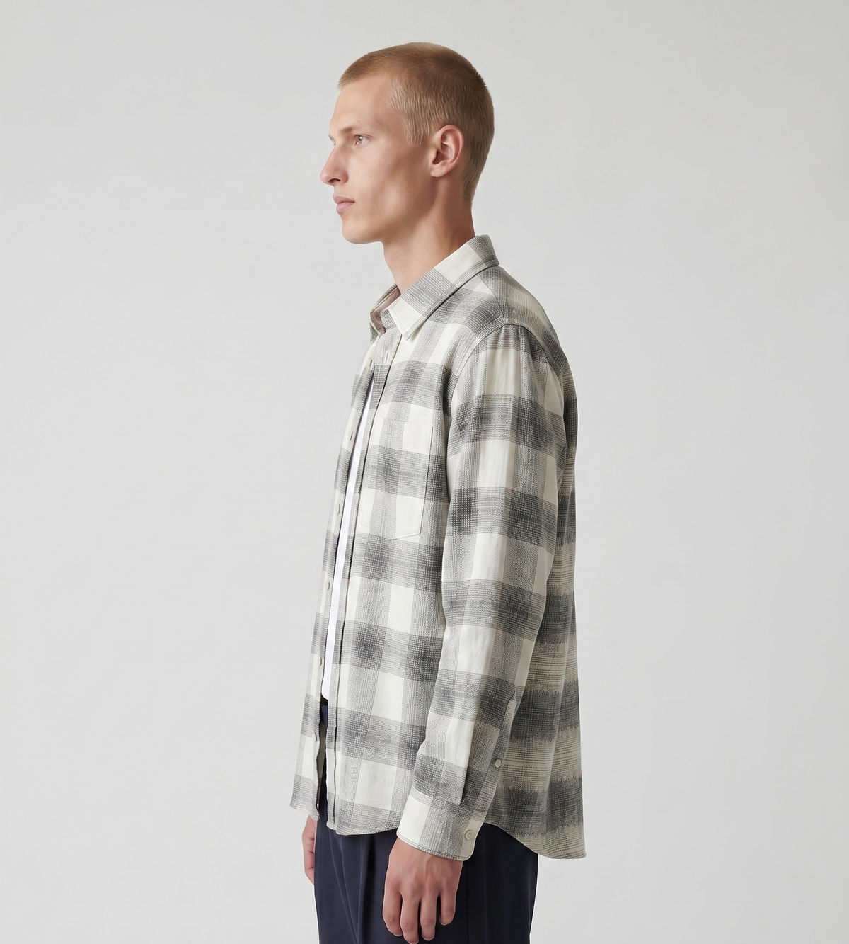 Won Hundred Pete Check Shirt Black COMB.