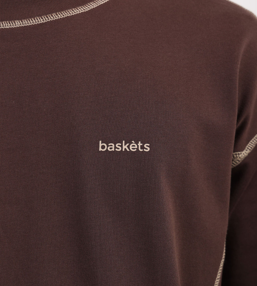 Baskèts Modern Contrast Tee New Marron
