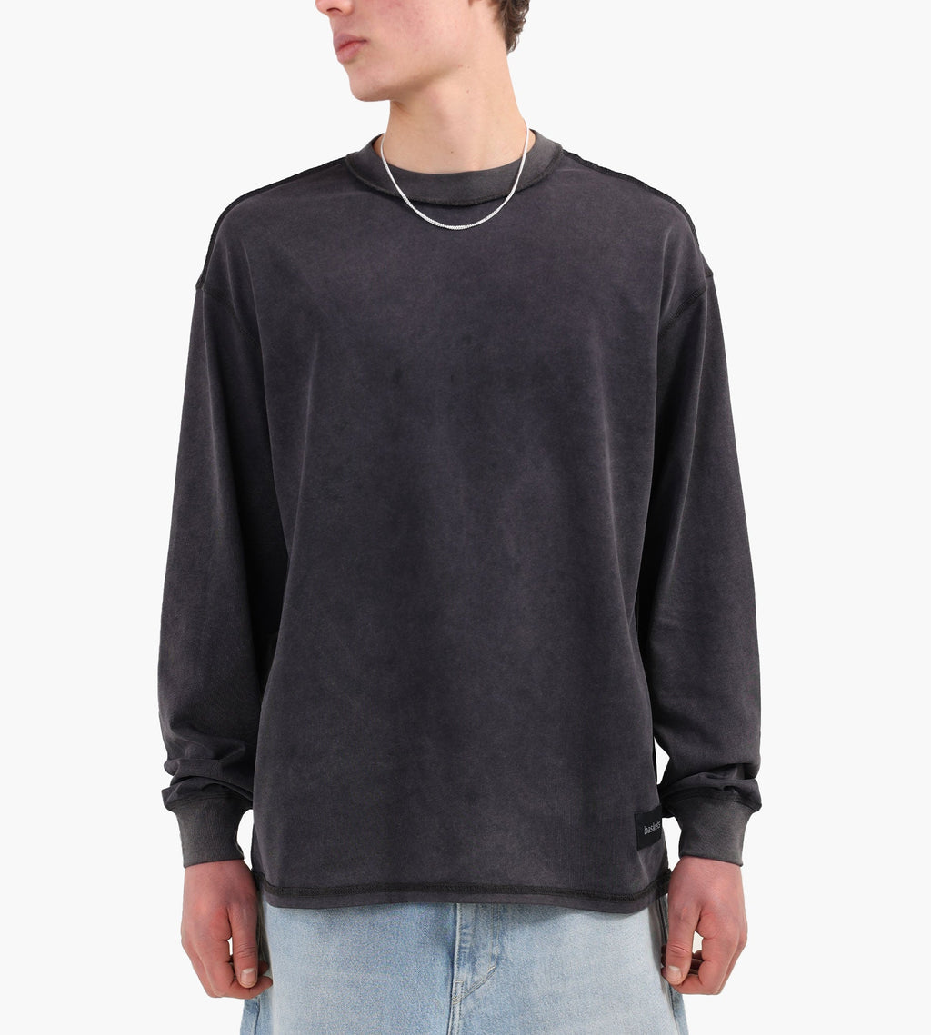 Baskèts Reversed Garment Dye Longsleeve Graphite