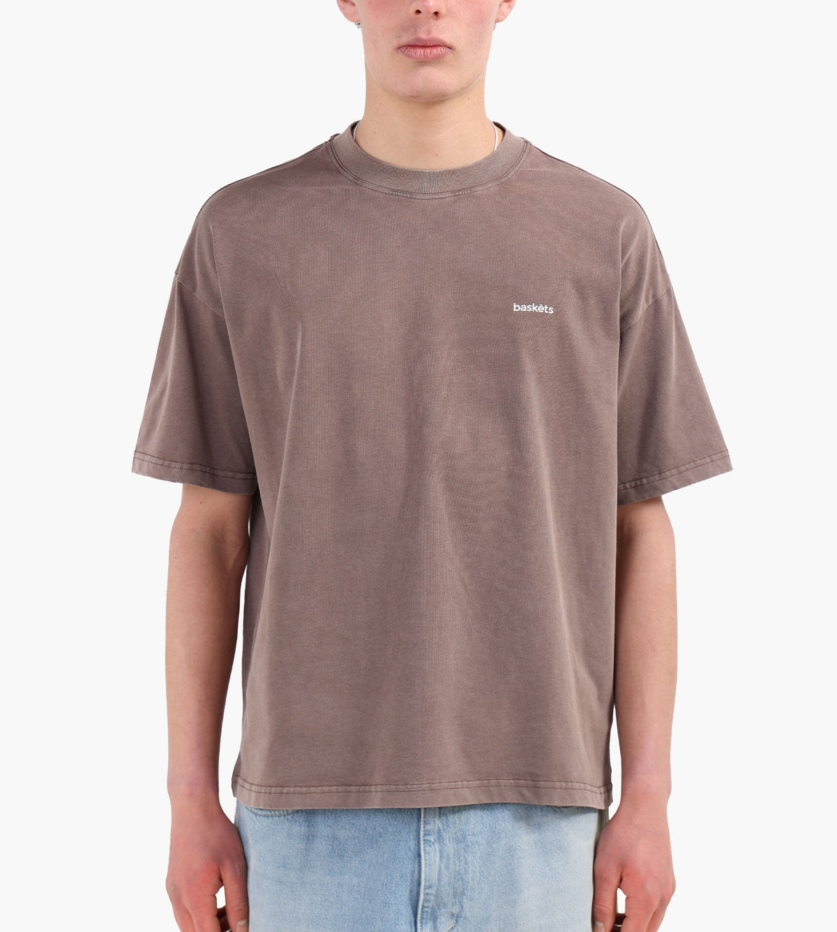 Baskèts Modern Essential Garment Dye Tee Ash Mauve