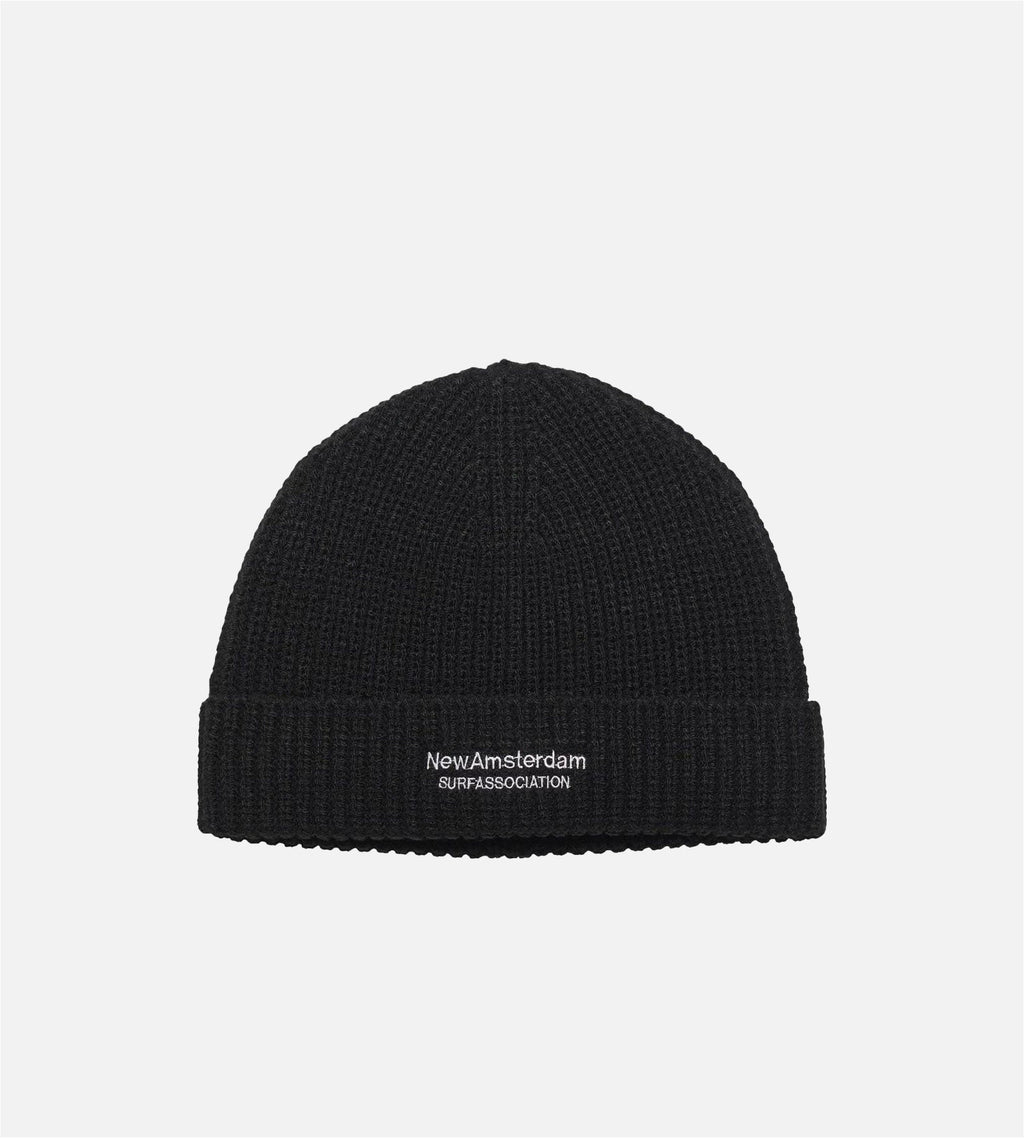 New Amsterdam Surf Association Reversible Logo Beanie Black