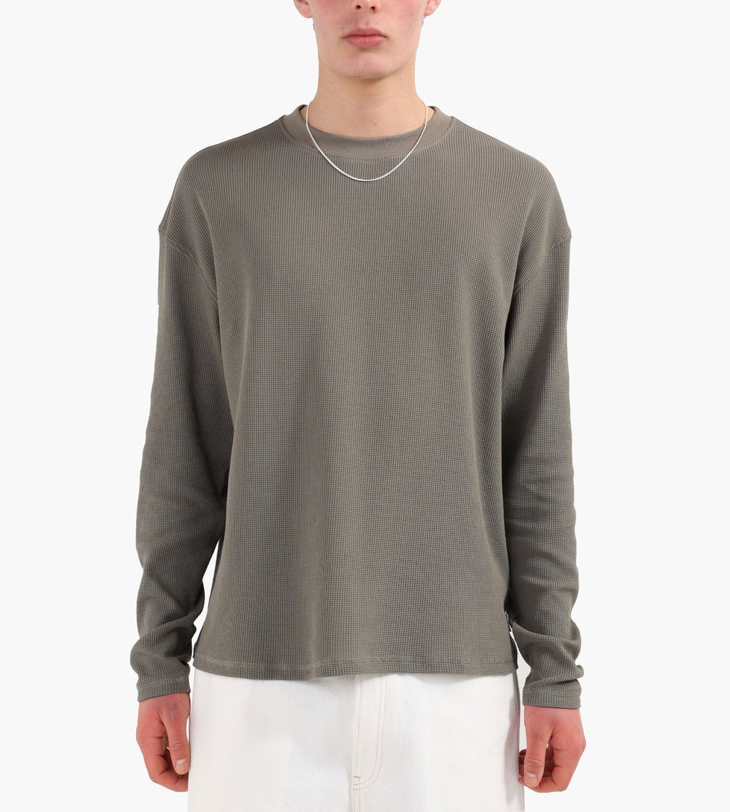 Baskèts Grid Waffle Longsleeve Khaki Green