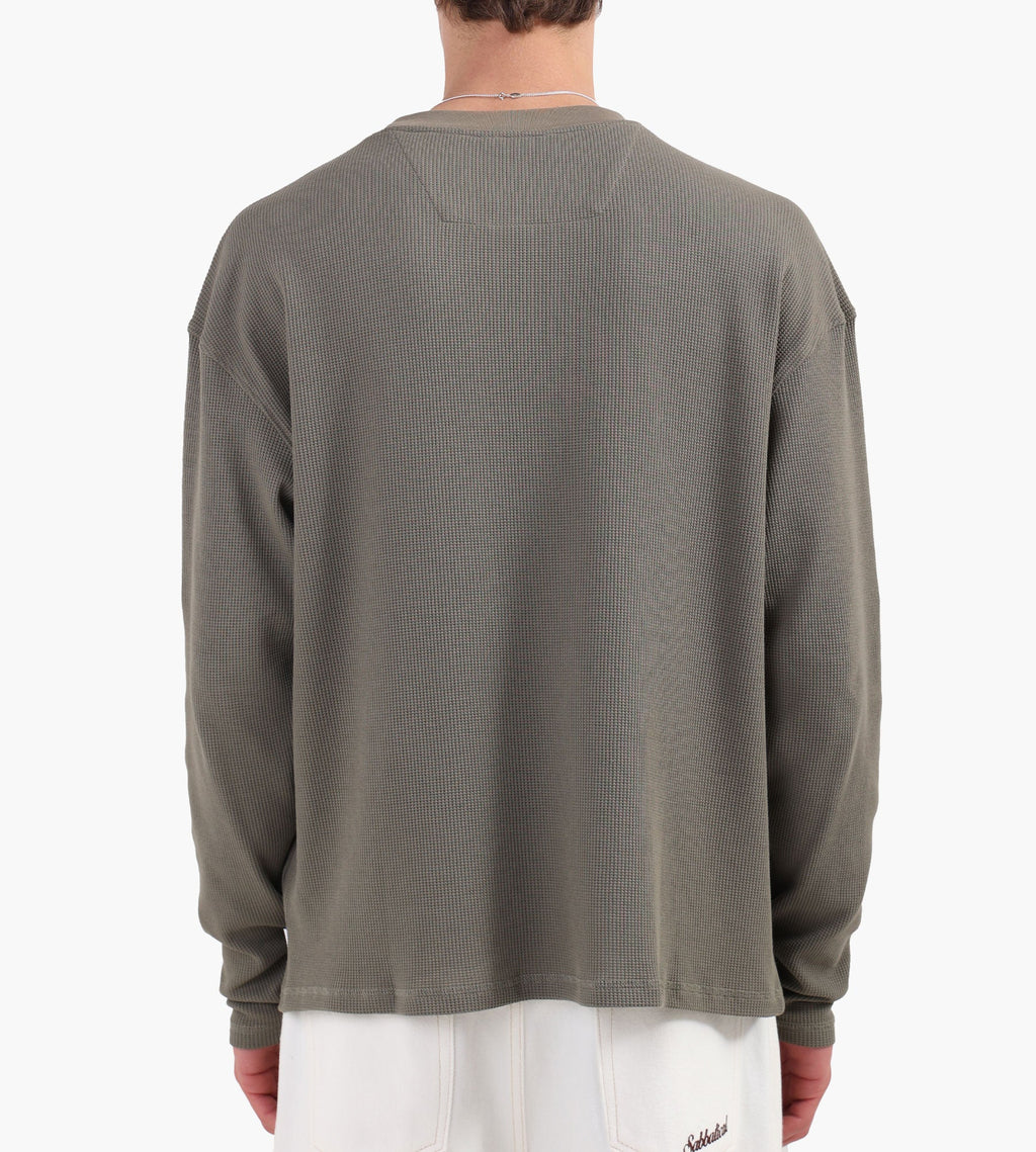 Baskèts Grid Waffle Longsleeve Khaki Green